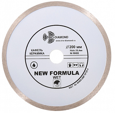 Алмазный диск Trio Diamond Сплошной (Wet) New Formula Ø200 мм W405