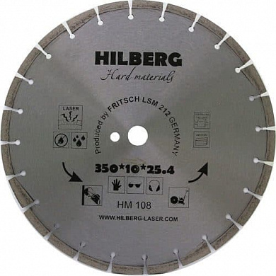 Алмазный диск Hilberg Hard Materials Laser Ø350 мм HM108