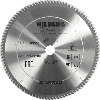 Алмазный диск Hilberg Industrial Дерево Ø350/100/32 мм