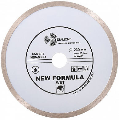 Алмазный диск Trio Diamond Сплошной (Wet) New Formula Ø230 мм W406