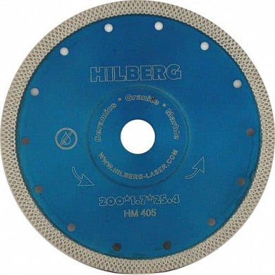 Алмазный диск Hilberg Ультратонкий турбо X тип Ø200 мм HM405