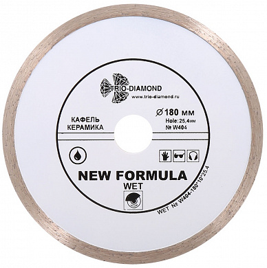 Алмазный диск Trio Diamond Сплошной (Wet) New Formula Ø180 мм W404