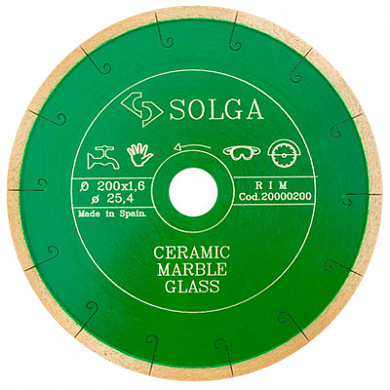 Алмазный диск Solga Diamant CERAMICS, MARBLE Ø200 мм 20000200